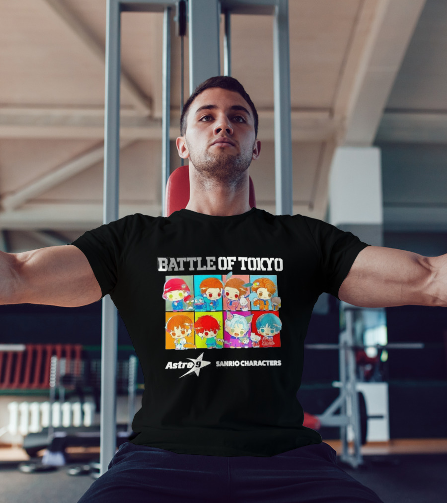 Battle Of Tokyo Astro 9 Sanrio Characters Cute Colorful Anime Collaboration T-Shirt
