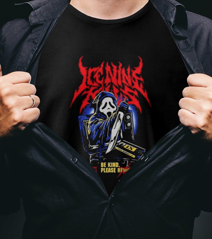 Ice Nine Kills Ghostface Be Kind Please Rewind Stalk Buster Night Mare On The Ninth T-Shirt