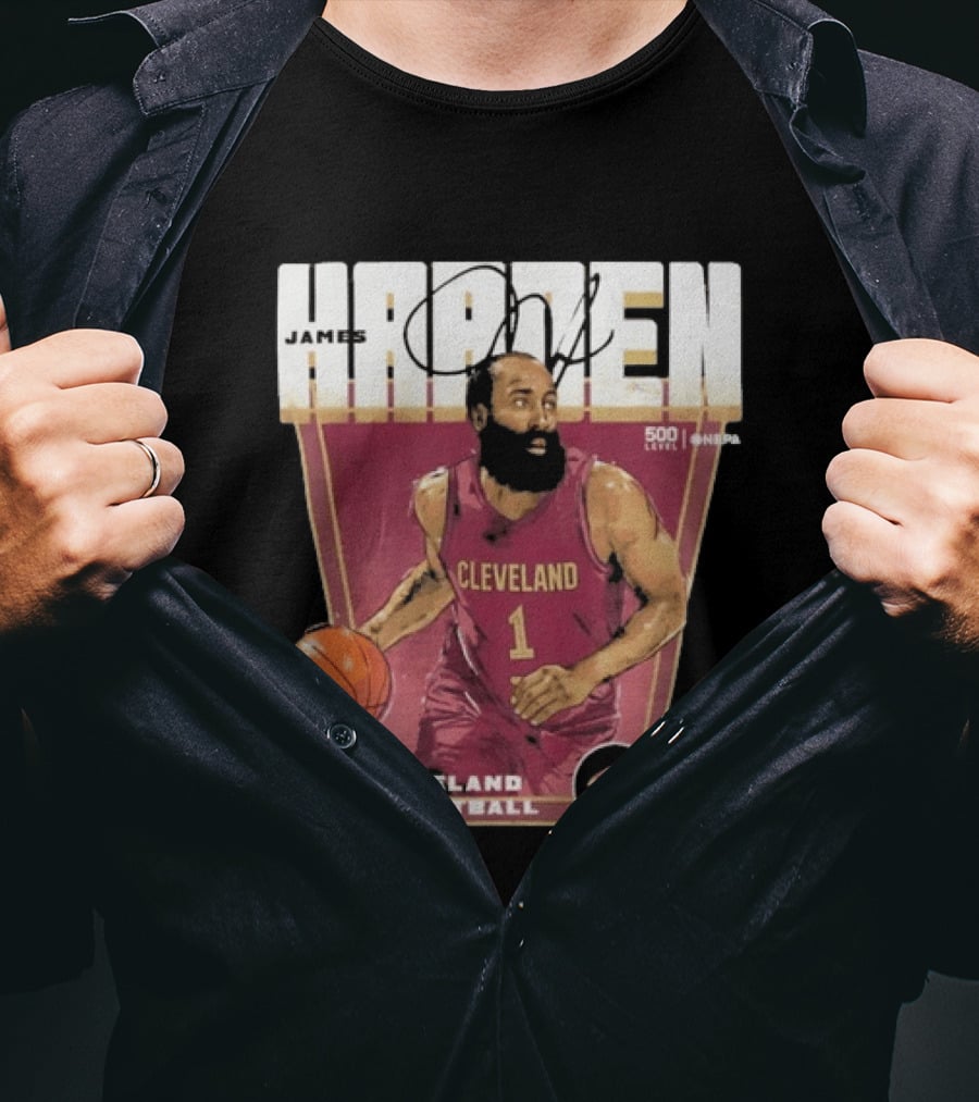 James Harden Cleveland Basketball 500 Level NBA Signature Edition T-Shirt