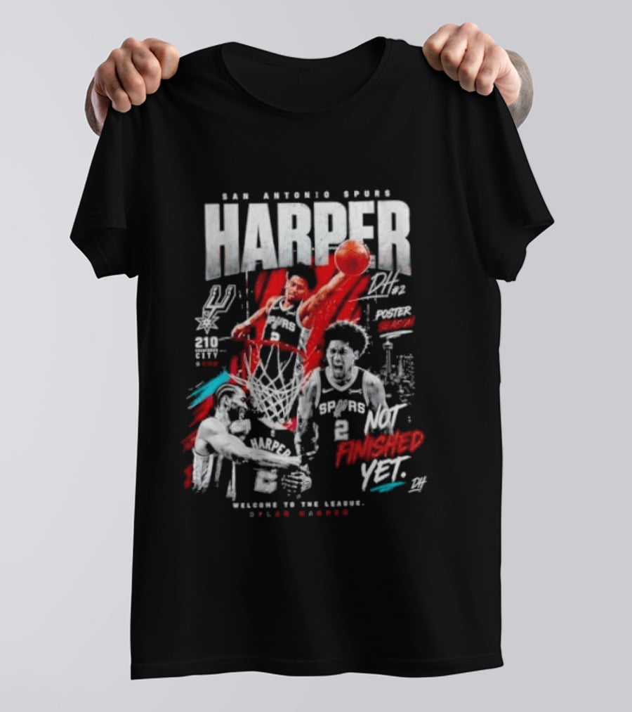San Antonio Spurs Harper Not Finished Yet Welcome To The League T-Shirt