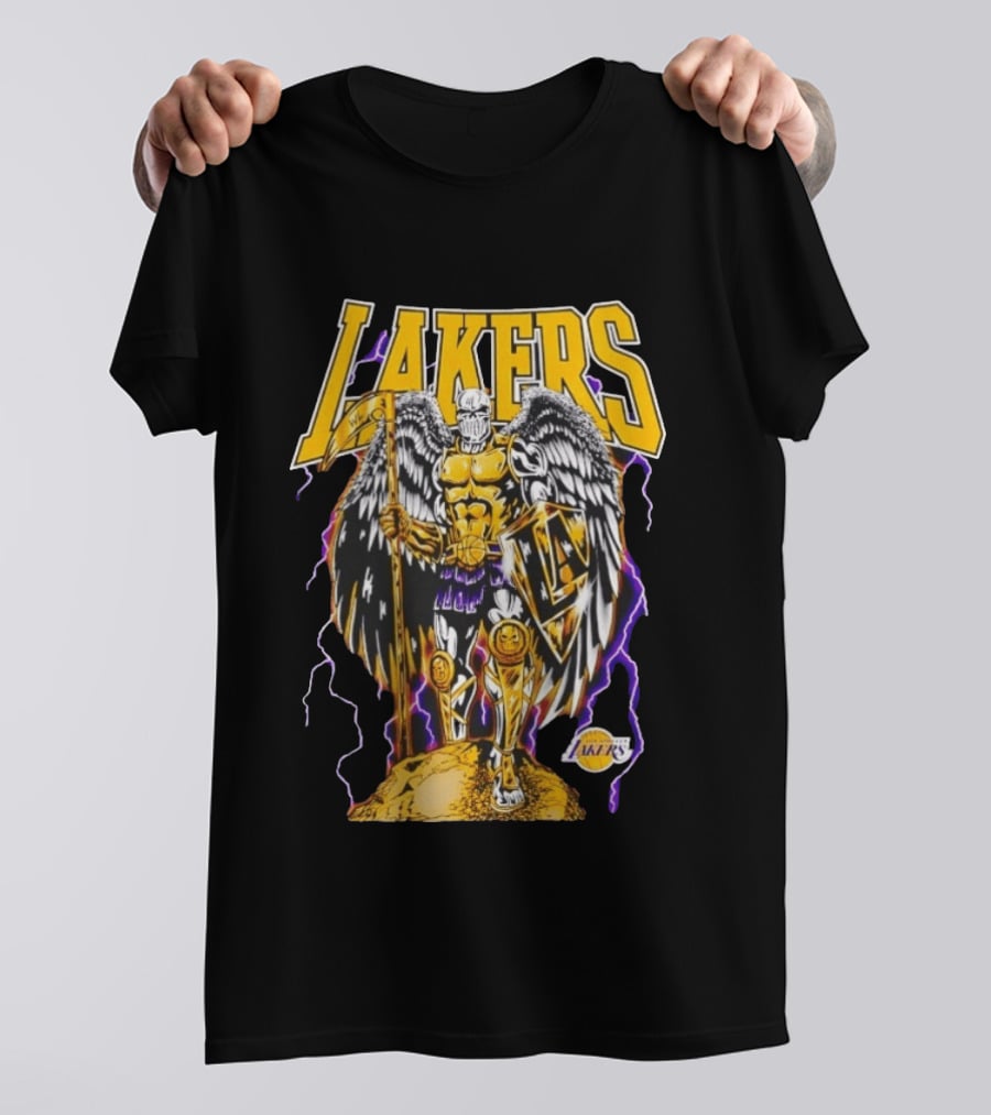 Los Angeles Lakers Warren Lotas Angel Of The City Warrior T-Shirt