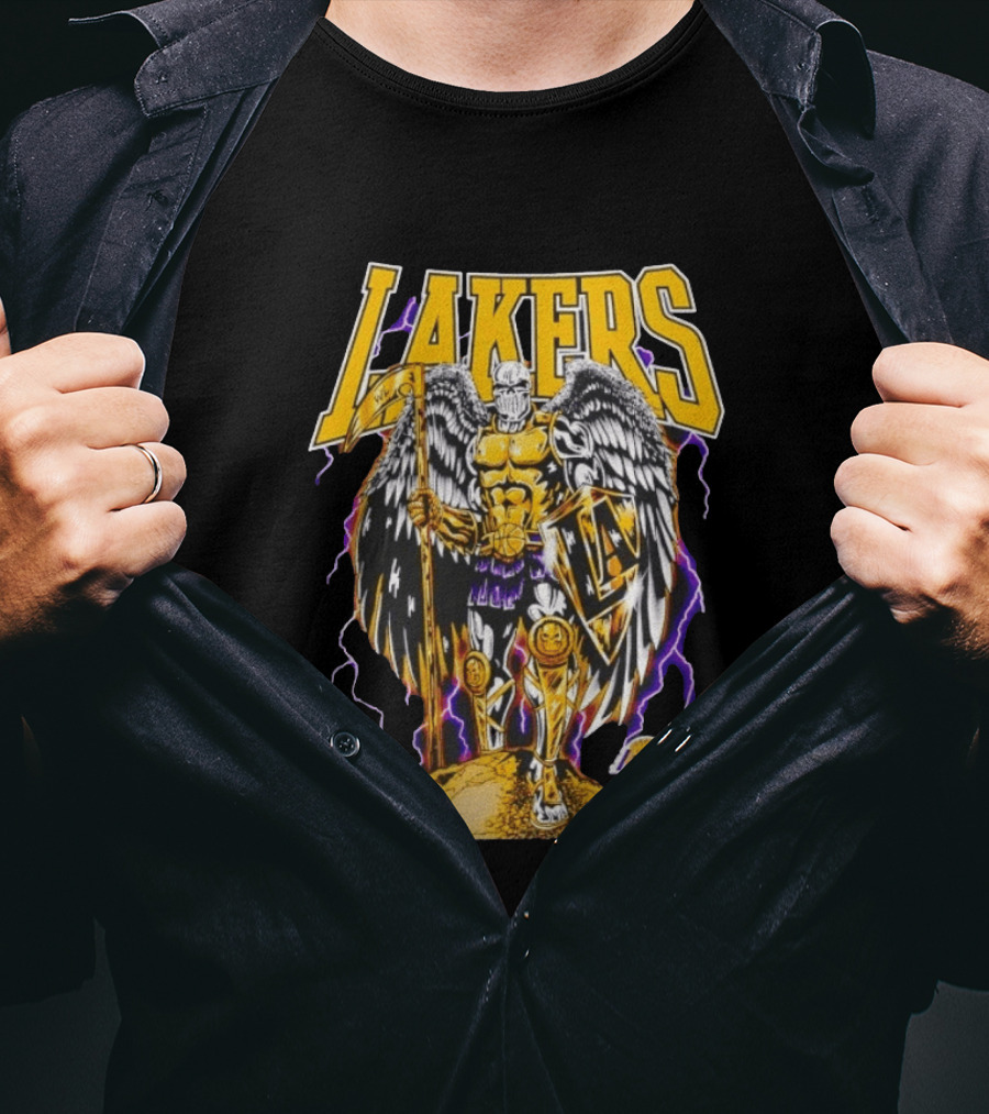 Los Angeles Lakers Warren Lotas Angel Of The City Warrior T-Shirt