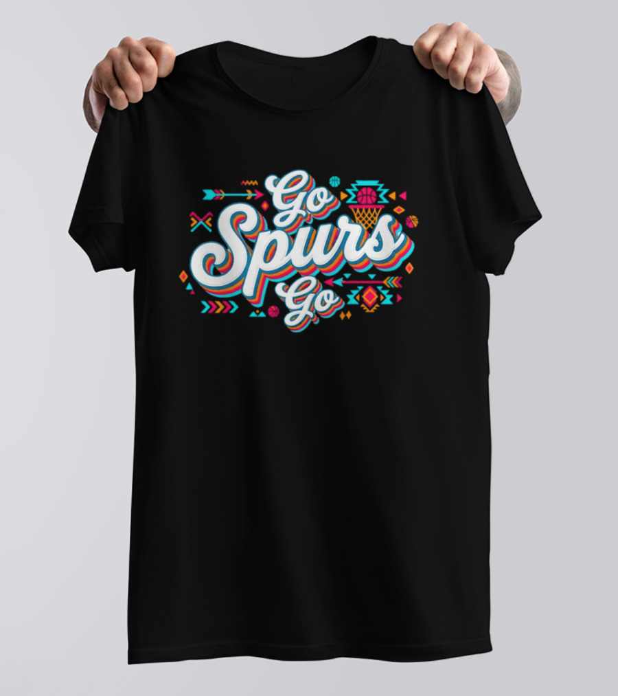 Go Spurs Go Basketball Southwest Vibes T-Shirt