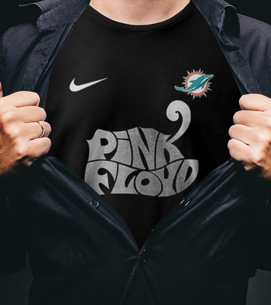 Nike Miami Dolphins Pink Floyd The Dark Side Of The Moon Collaboration T-Shirt