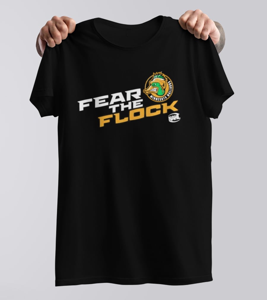 Minnesota Mallards Fear The Flock Team Spirit T-Shirt