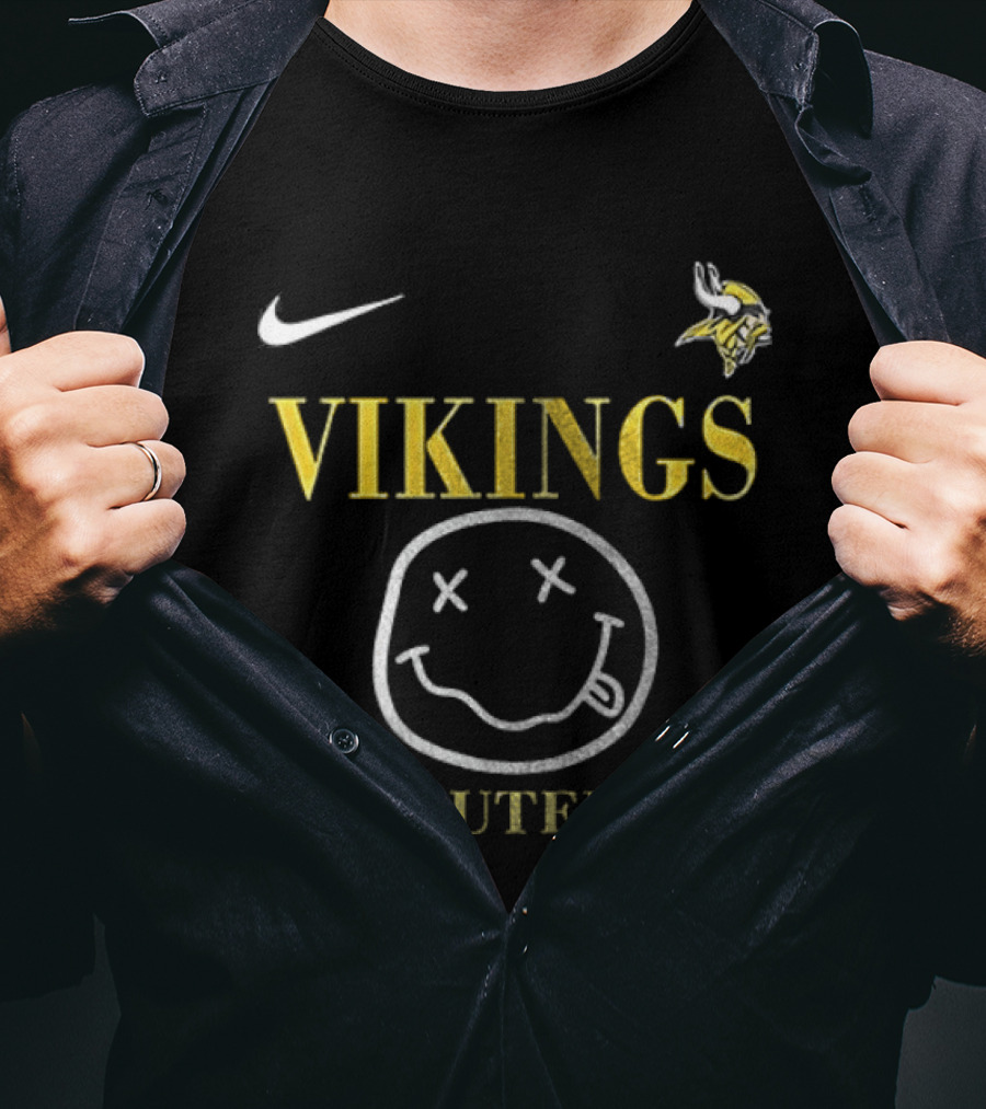 Nike Vikings In Utero Smiley Face T-Shirt