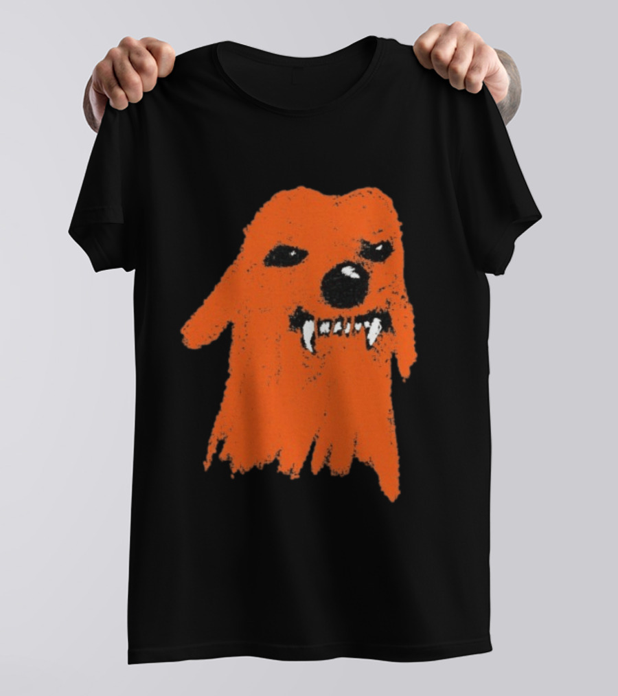 Small Grumpy Orange Dog With Fangs T-Shirt