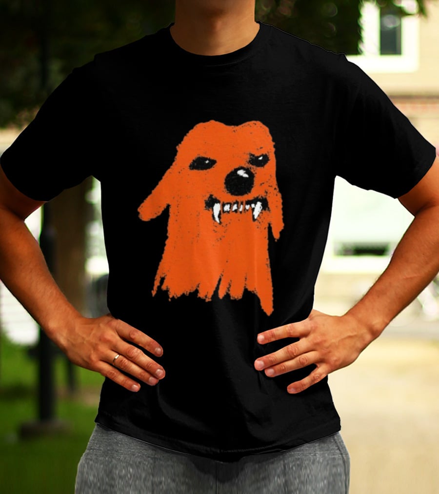 Small Grumpy Orange Dog With Fangs T-Shirt