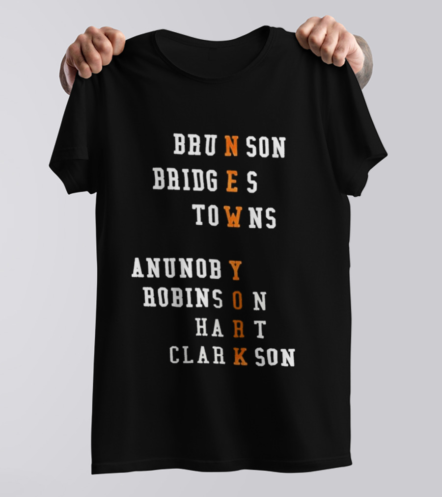 Brunson Bridges Towns Anunoby Robins Hart Clarkson New York Basketball Squad T-Shirt