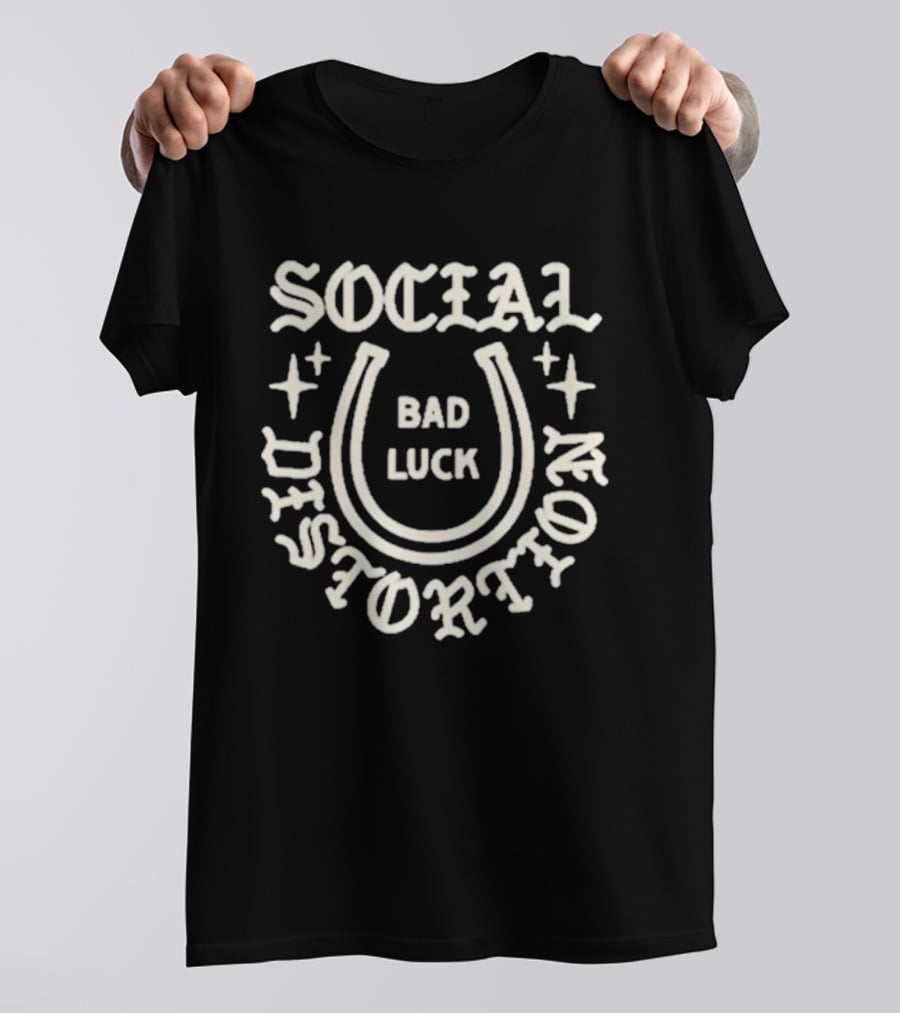 Social Distortion Bad Luck Horseshoe Stars T-Shirt