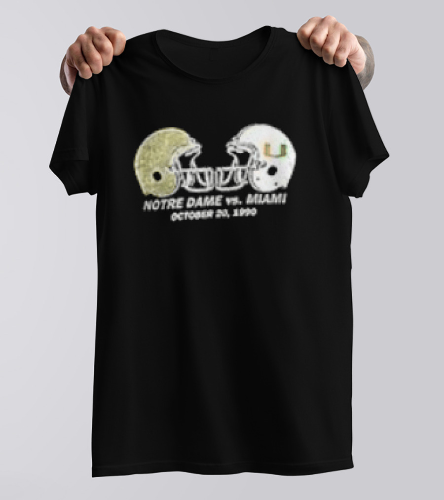 Notre Dame Vs Miami Catholics Vs Convicts Game Day Helmets T-Shirt