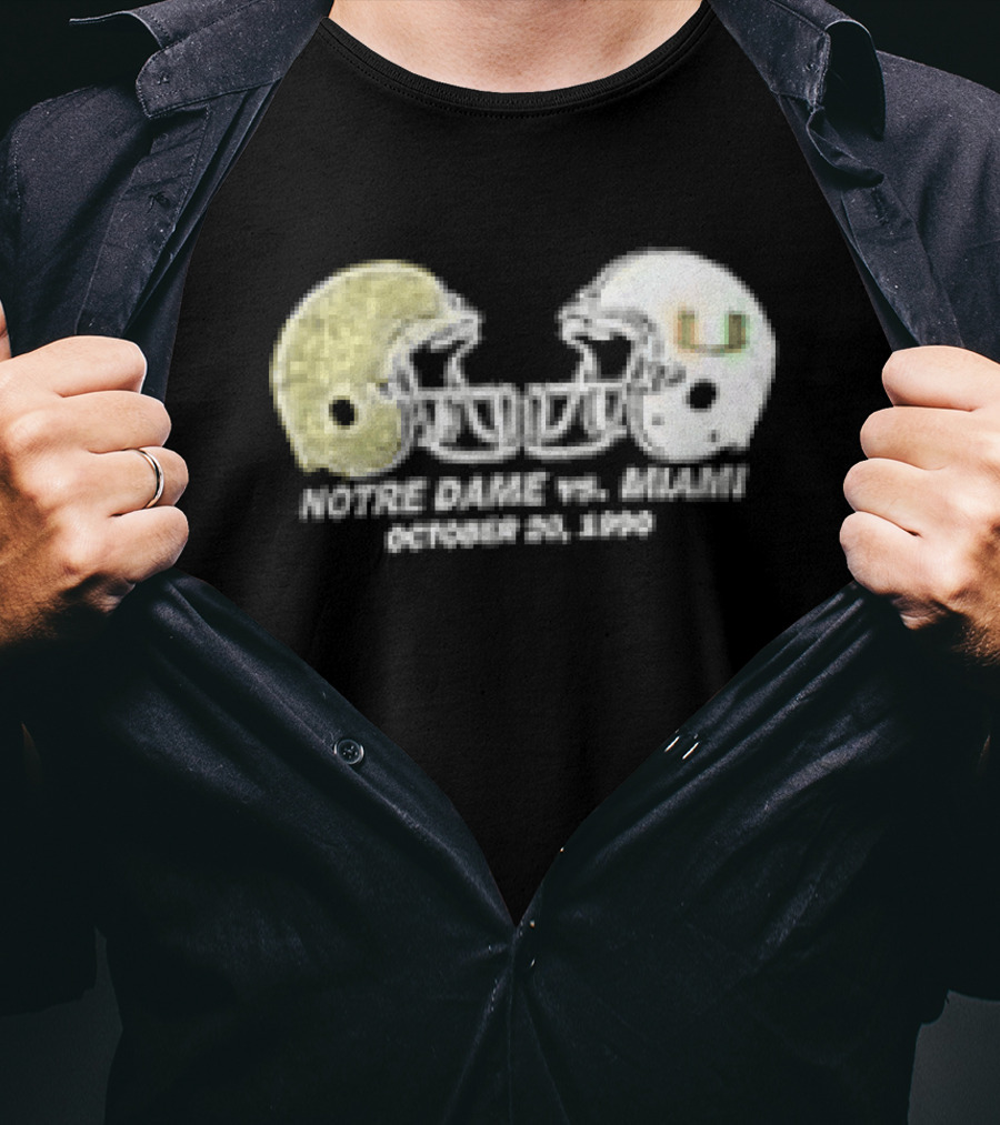 Notre Dame Vs Miami Catholics Vs Convicts Game Day Helmets T-Shirt
