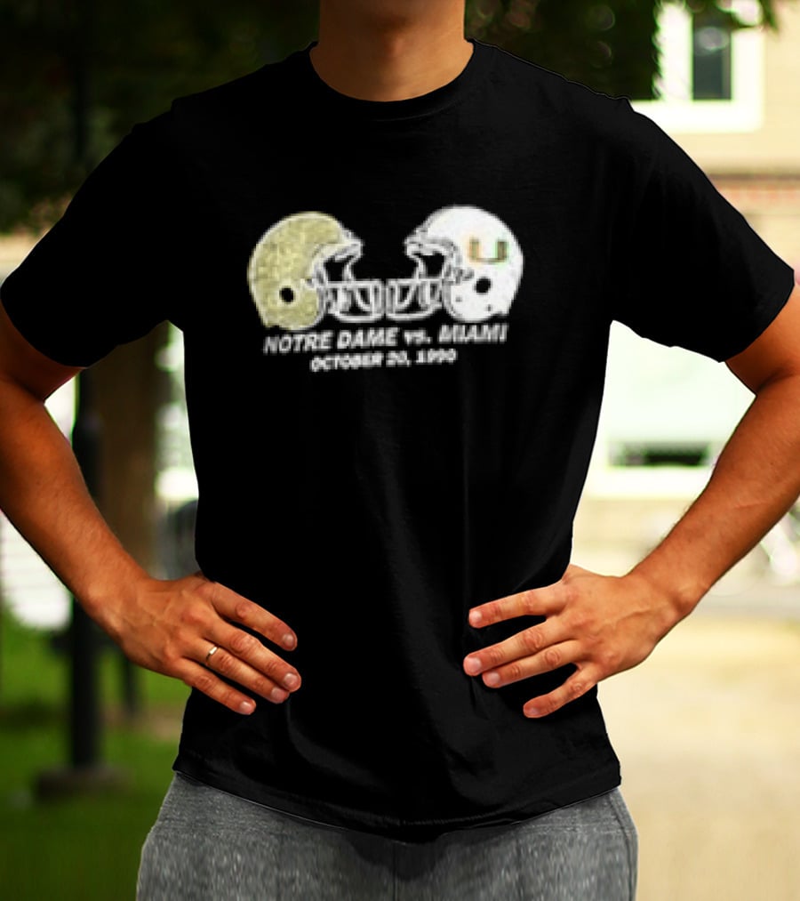 Notre Dame Vs Miami Catholics Vs Convicts Game Day Helmets T-Shirt