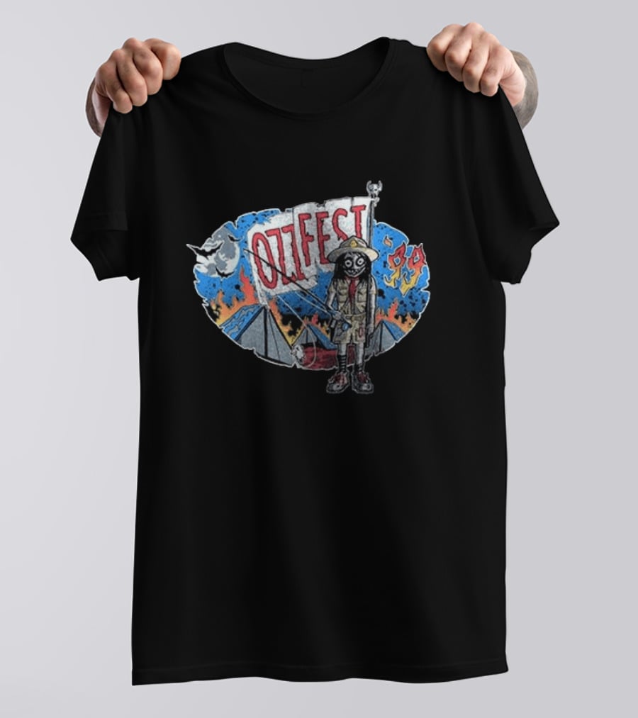 Ozzy Osbourne Ozzfest 1999 Festival Pyramids And Flames T-Shirt