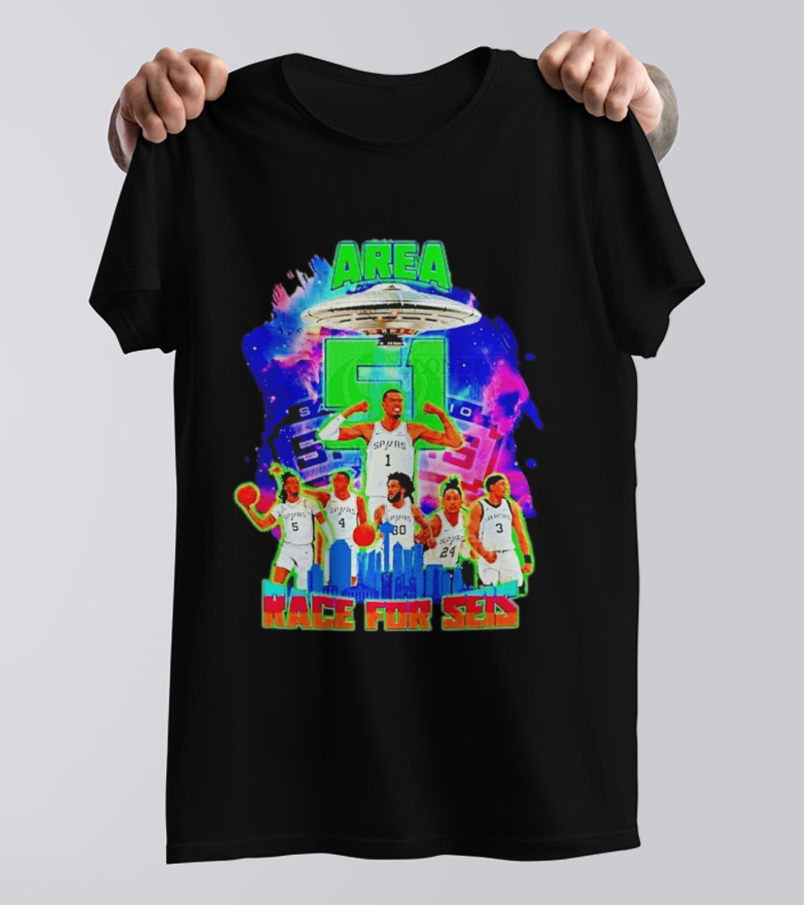 Area 51 Spurs San Antonio Race For Seis T-Shirt