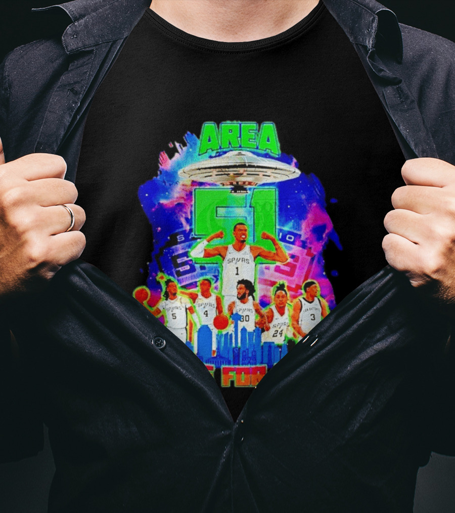 Area 51 Spurs San Antonio Race For Seis T-Shirt