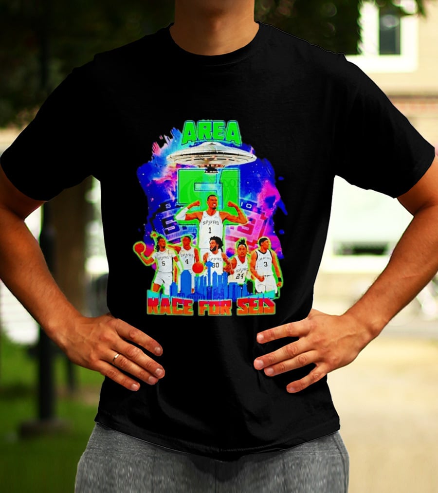 Area 51 Spurs San Antonio Race For Seis T-Shirt