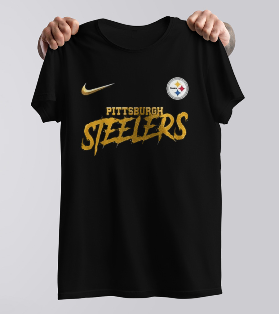 Pittsburgh Steelers Nike Puss In Boots Fear Me If You Dare Cartoon T-Shirt