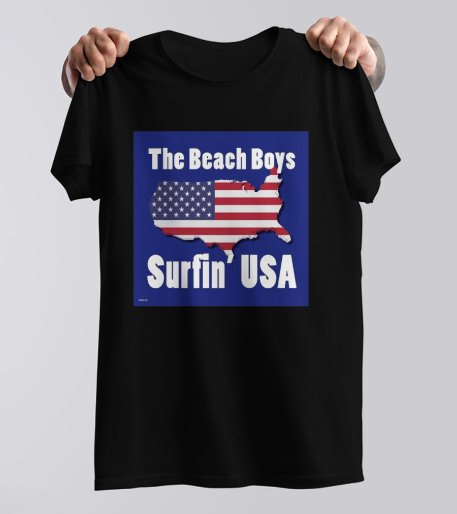 The Beach Boys Surfin' USA American Flag Map T-Shirt