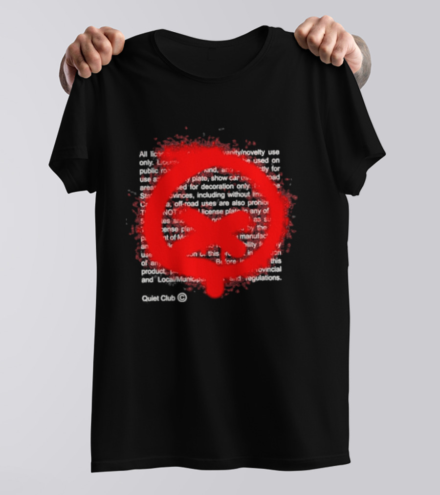 Quiet Racing Club Red Symbol Disclaimer T-Shirt