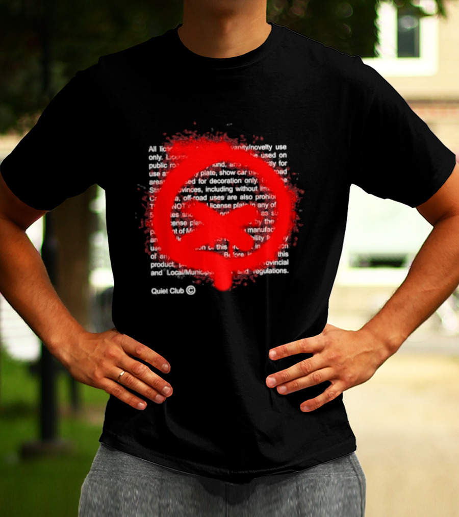 Quiet Racing Club Red Symbol Disclaimer T-Shirt