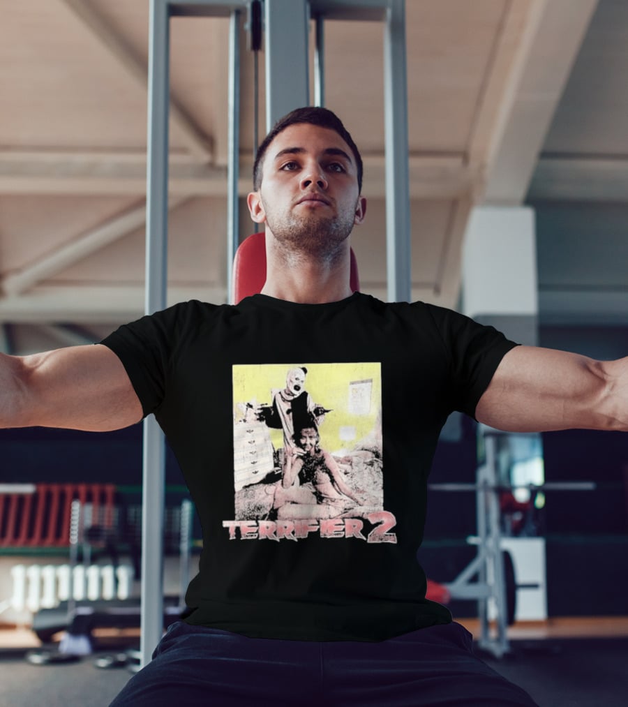 Terrifier 2 Art The Clown Scene Horror Movie T-Shirt