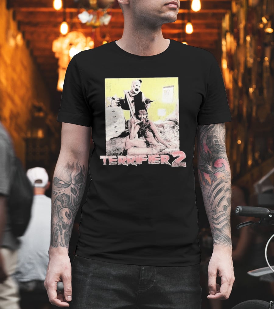 Terrifier 2 Art The Clown Scene Horror Movie T-Shirt