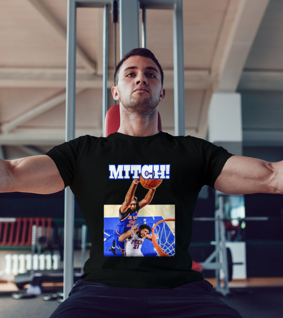 MITCH Dunk Over NBA Rival Philadelphia Joel Embiid Mitchell Robinson Knicks Game 4 T-Shirt
