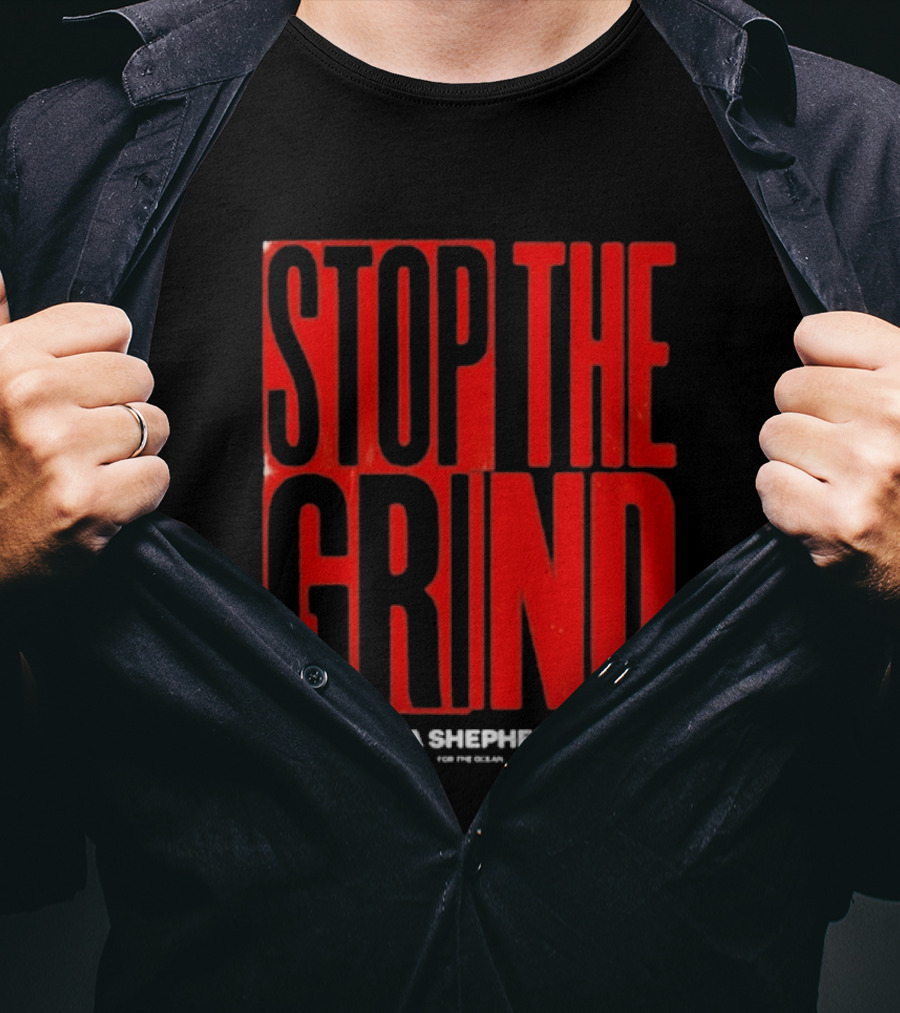 Sea Shepherd Stop The Grind Environmental Campaign T-Shirt