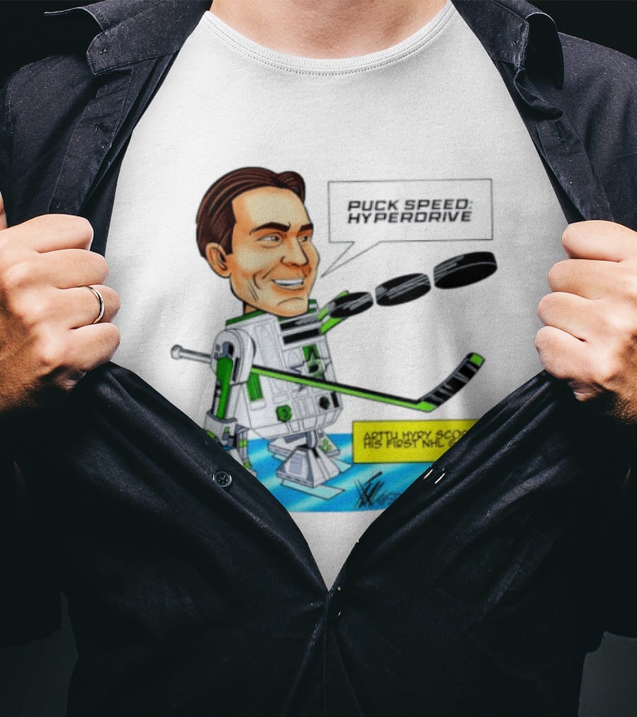 Arttu Hyry Puck Speed R2 D2 Dallas Stars First NHL Goal T-Shirt