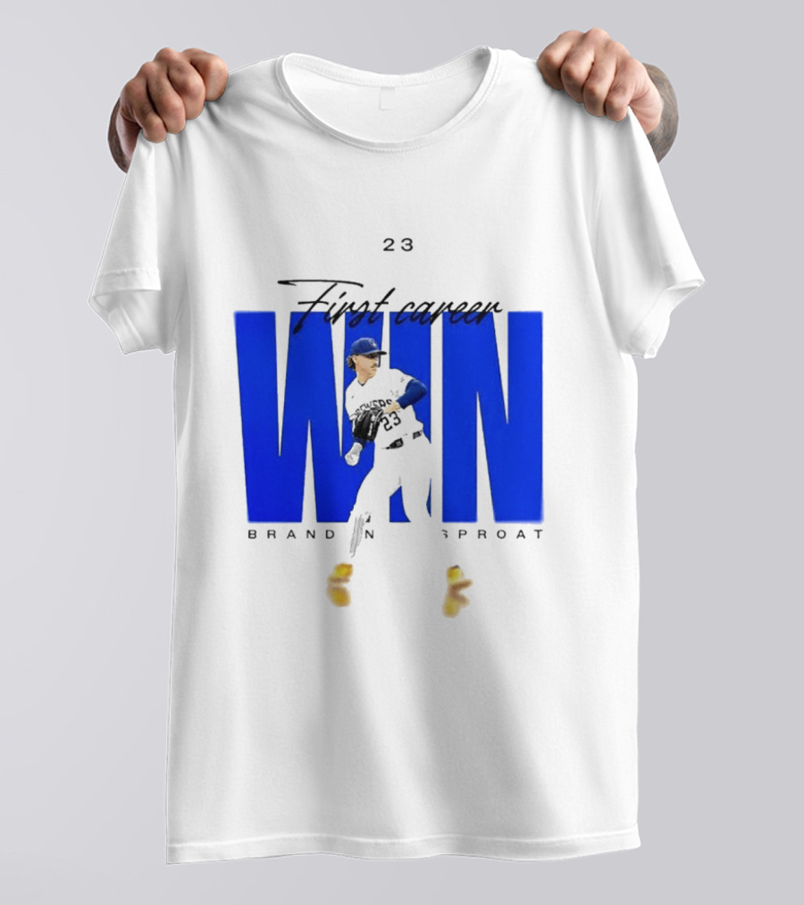 Brandon Sproat 23 Brewers First Career Win T-Shirt
