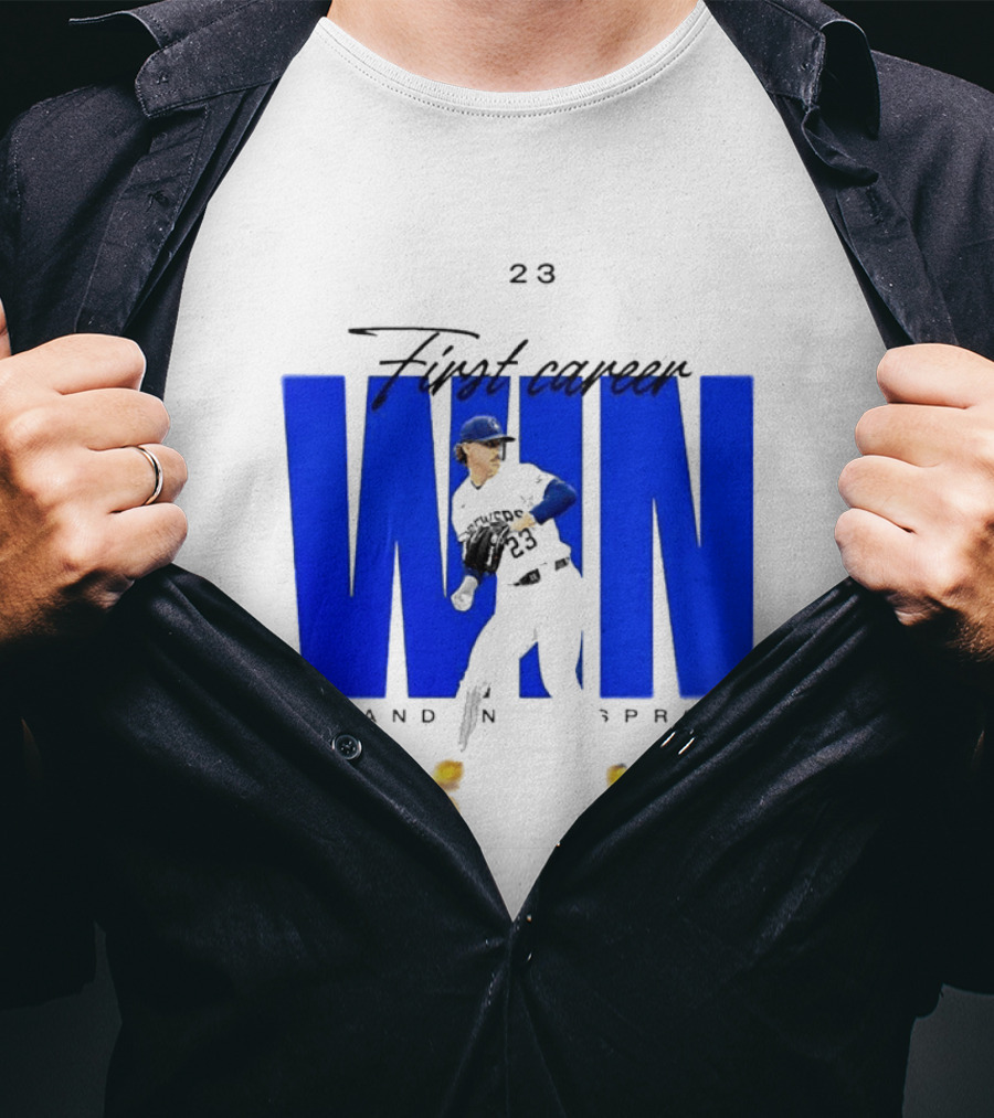 Brandon Sproat 23 Brewers First Career Win T-Shirt