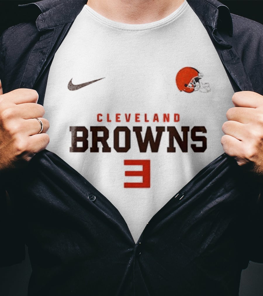 Cleveland Browns Nike Slim Shady Mask Collaboration With Eminem 3 T-Shirt