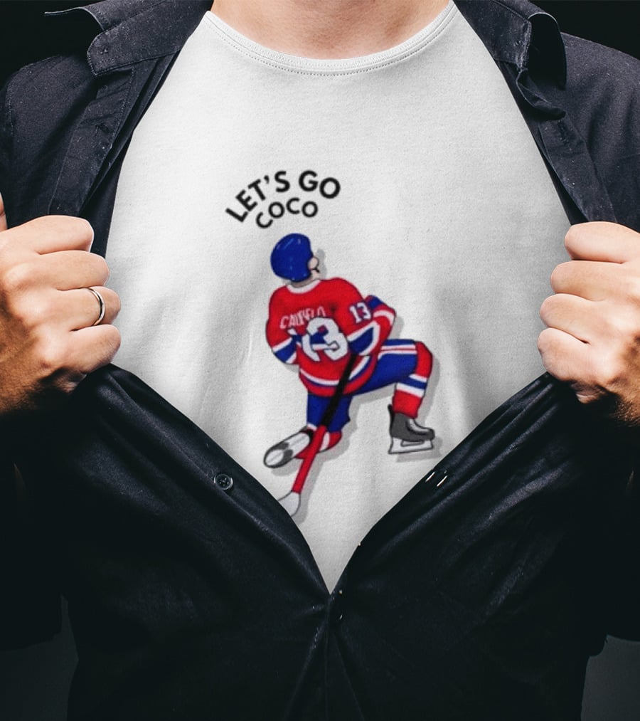 Caufield 13 Let's Go Coco Montreal Canadiens Hockey Player T-Shirt