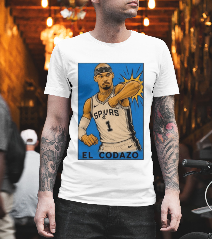 El Codazo Spurs NBA Card San Antonio Basketball Player T-Shirt