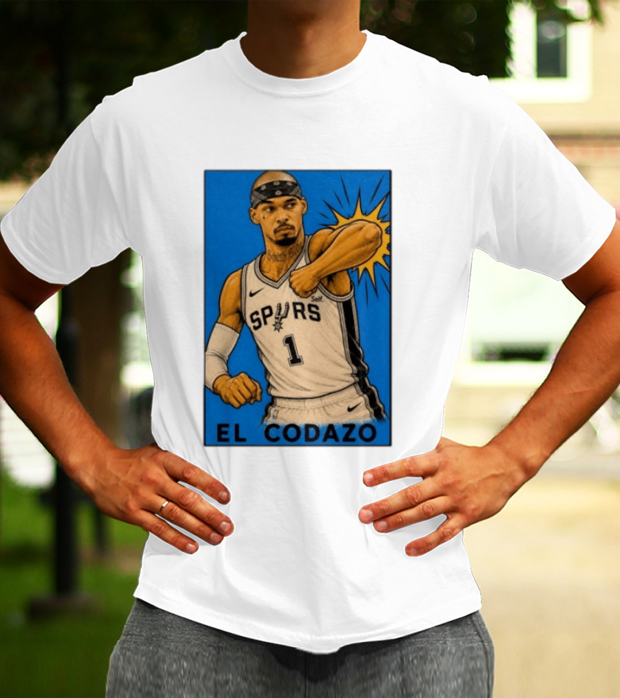 El Codazo Spurs NBA Card San Antonio Basketball Player T-Shirt