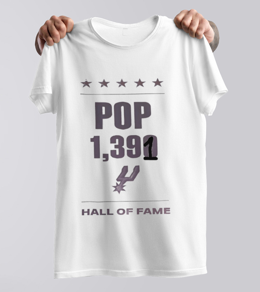 Gregg Popovich San Antonio Spurs POP 1391 Hall Of Fame Stars Basketball 2026 T-Shirt