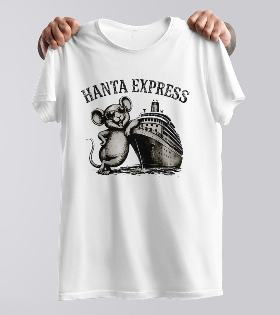 Hanta Express Cool Mouse Sunglasses Ship Adventure T-Shirt