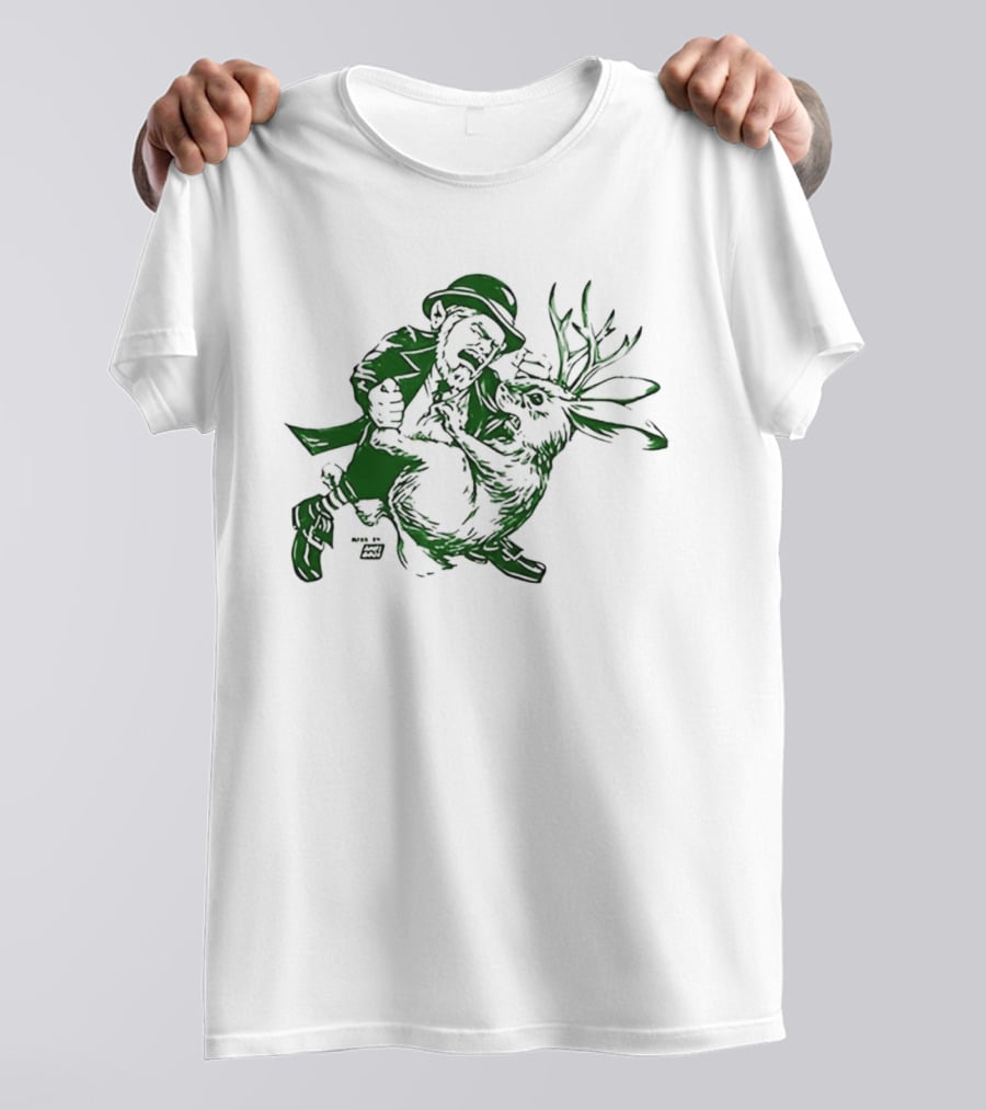 It's Always Sunny Charlie Kelly Leprechaun Versus Jackelope Iconic Character Battle T-Shirt