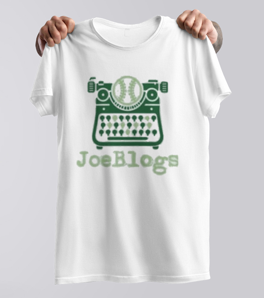 Joeblogs Typewriter Iconic Ice Cup Of Joe T-Shirt