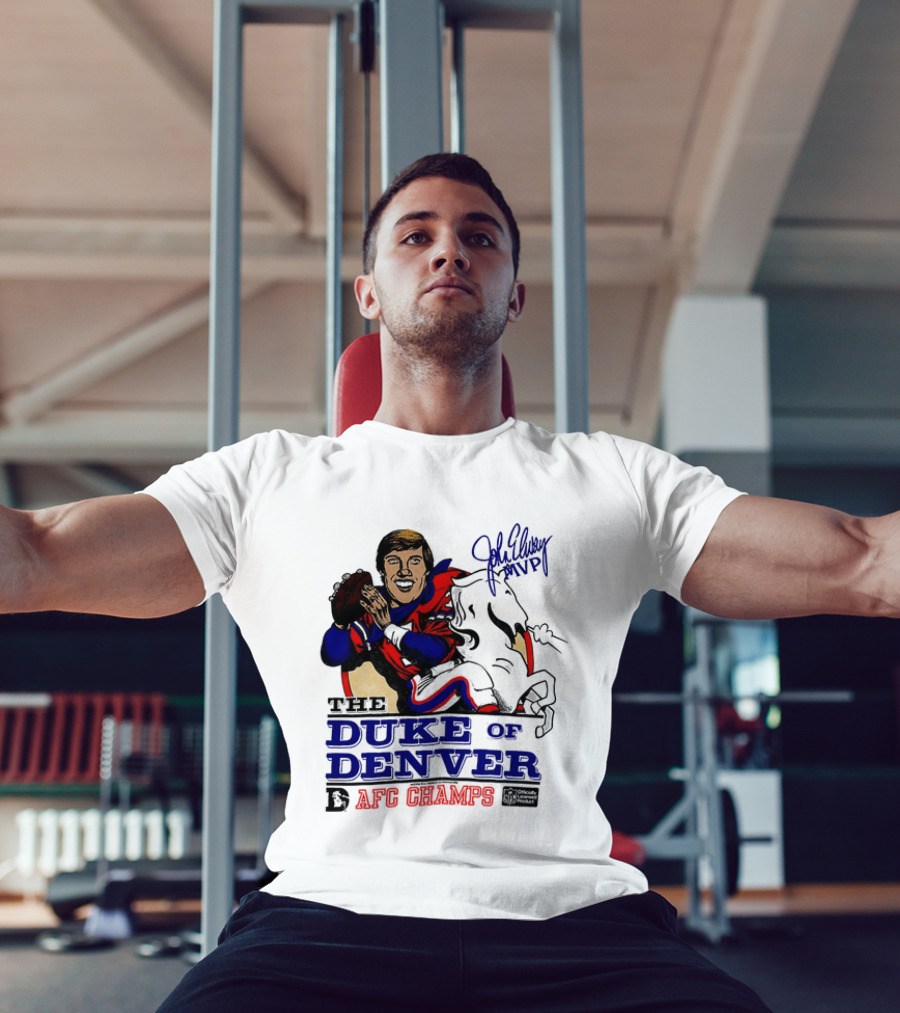 John Elway The Duke Of Denver AFC Champs MVP Caricature T-Shirt