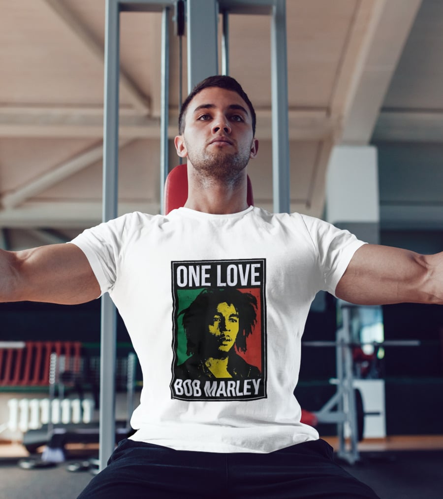One Love Bob Marley Reggae Rastafarian Tricolor T-Shirt