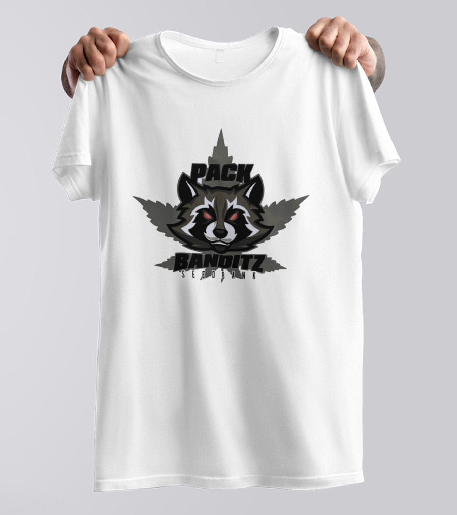 Pack Banditz Seed Bank Raccoon Weed Leaf T-Shirt