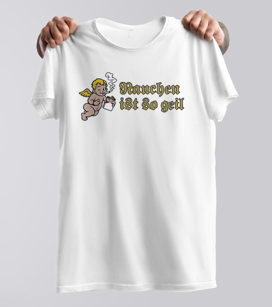 Rauchen Ist So Geil Angel With Cigarette T-Shirt
