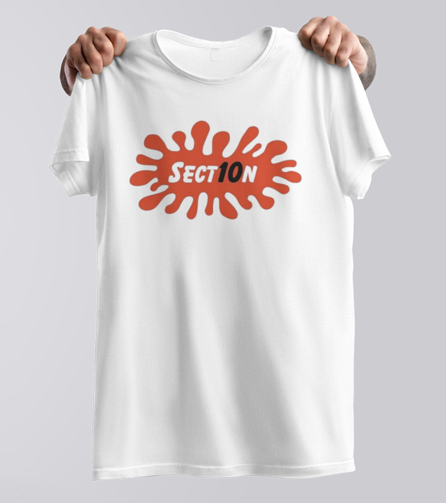 Sect10n Splat Splatter Style Orange T-Shirt
