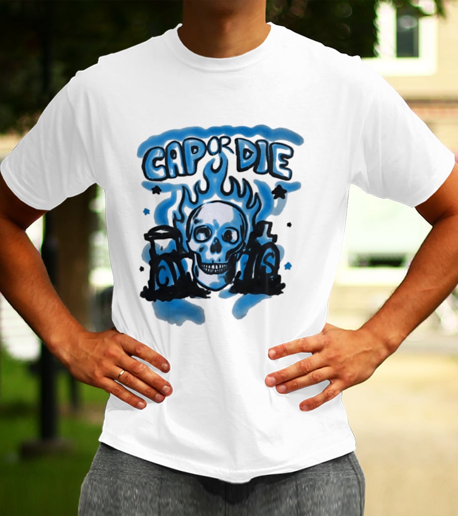 Cap Or Die Skull Flame T-Shirt
