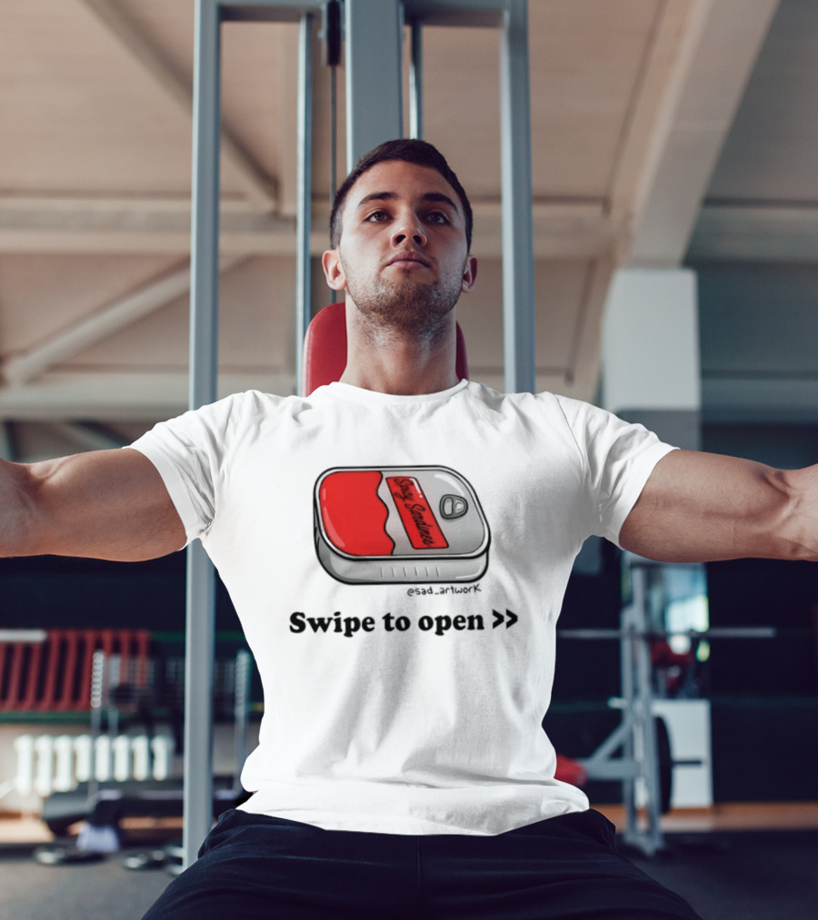 Spicy Sardines Swipe To Open Can Print T-Shirt