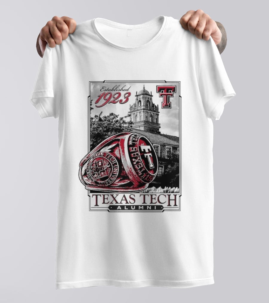 Texas Tech Alumni Established 1923 Ring Building TTU T-Shirt