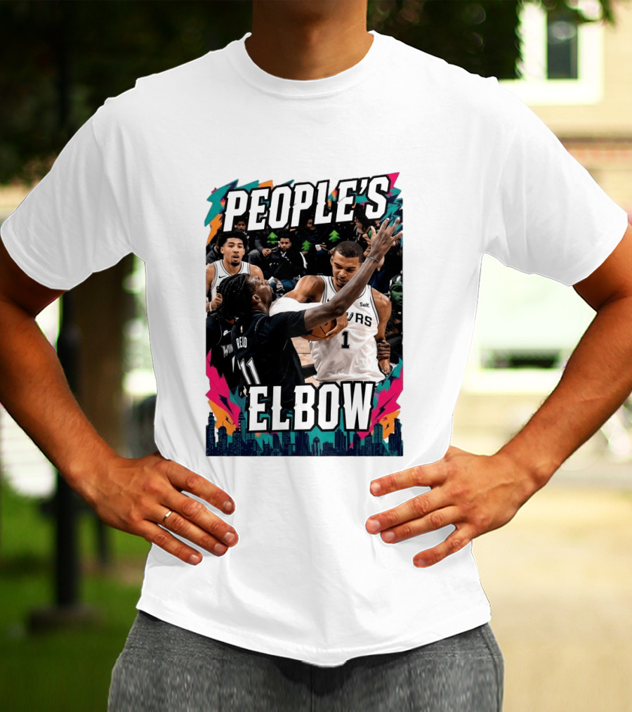 People's Elbow Wemby Spurs Vs Naz Reid Wolves T-Shirt