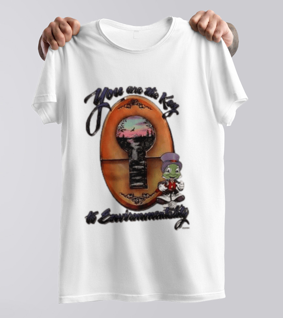 You Are The Key To Environmentality Keyhole Scene With Cartoon T-Shirt